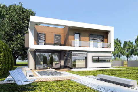 Przykład indywidualnego projektu domu nowoczesny AJR Ind. 01